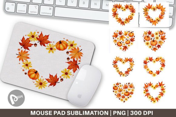 Autumn Heart Mouse Pad PNG: Designing a Workspace That Supports Seasonal Focus and Professional Output
