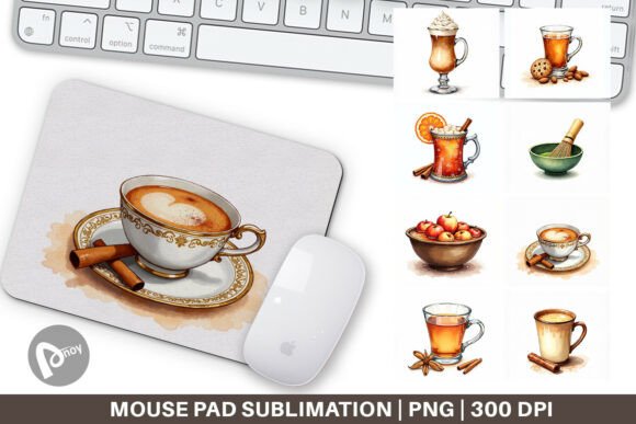 Cozy Winter Drinks Mouse Pad: A Warm Addition to Your Desk Setup