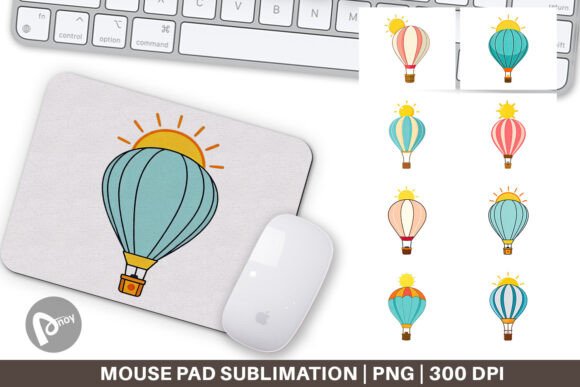 Elevate Your Workspace with the Mouse Pad Sun Hot Air Balloon Design