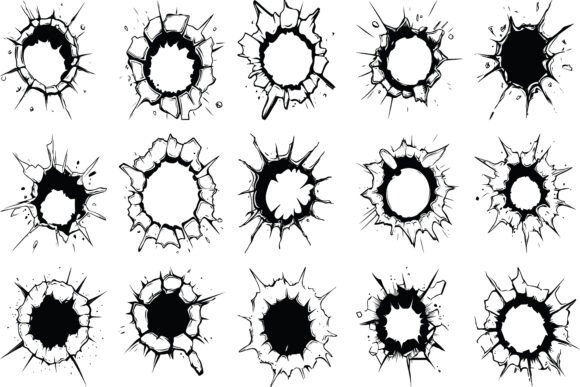 Explosion Cracked Wall Vector Bundle for Dynamic Design