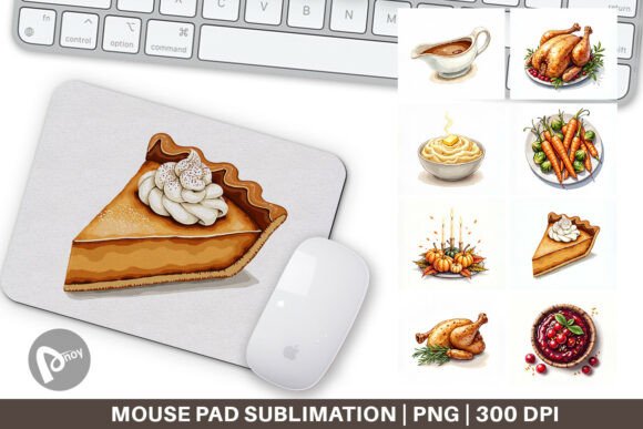 Festive Turkey Watercolor Mouse Pad: A Creative Upgrade for Your Workflow