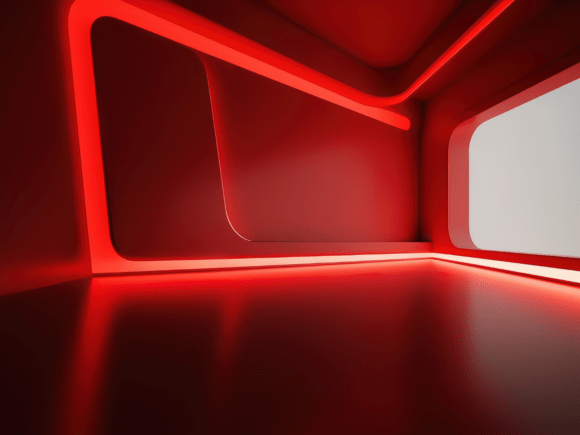 Futuristic Red Room Background: A Bold Design Asset