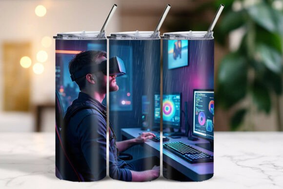 Gamer VR Headset Room Setup Tumbler Wrap Guide