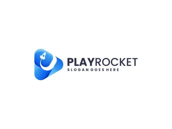Gradient Modern Rocket Logo Design