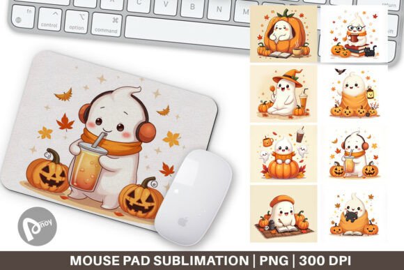 Kawaii Ghost Mouse Pad PNG: Bringing Soft Whimsy to Your Daily Digital Life