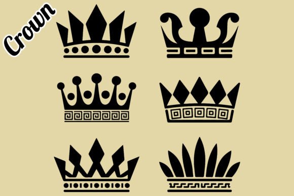 King and Queen Crown Vector Clipart for Design Projects