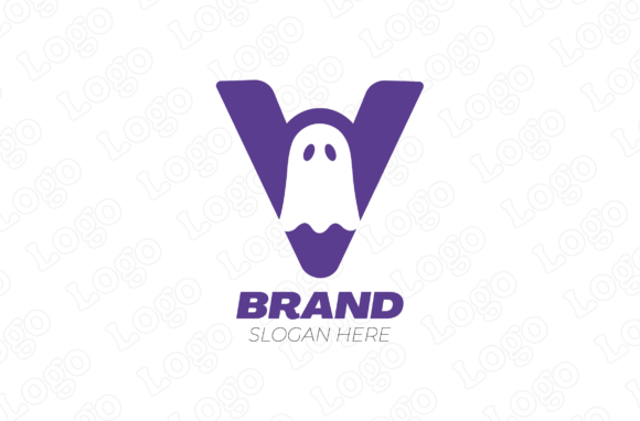Modern Letter V Ghost Logo: Where Minimal Branding Meets Playful Design