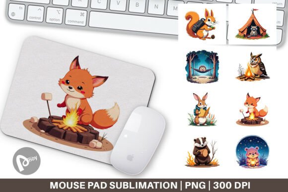 Mouse Pad Boho Camping Animals: A Creative Desk Upgrade