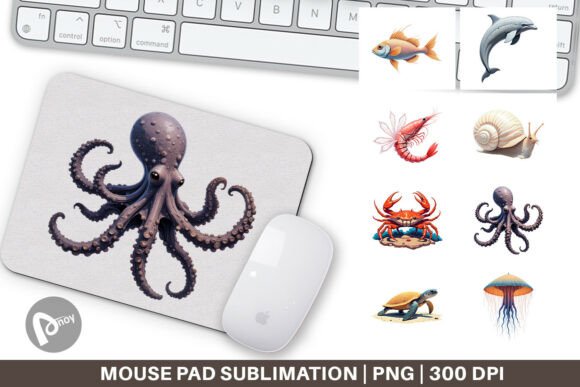 Mouse Pad Fantasy Sea Creatures: Where Ocean Meets Desktop