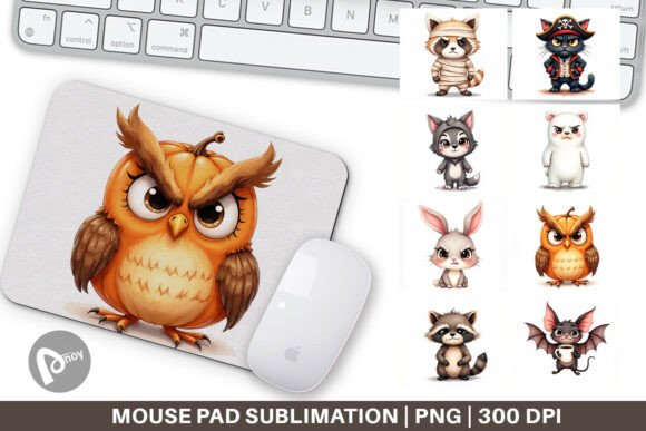 Mouse Pad Halloween Critters: Style Meets Comfort for Your Desk