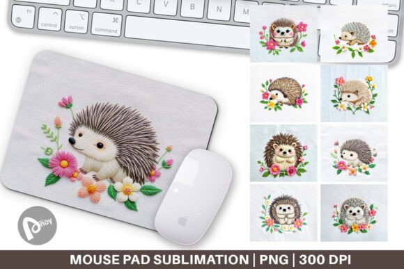 Mouse Pad Hedgehog Embroidery – A Unique Desk Companion for Productivity and Comfort