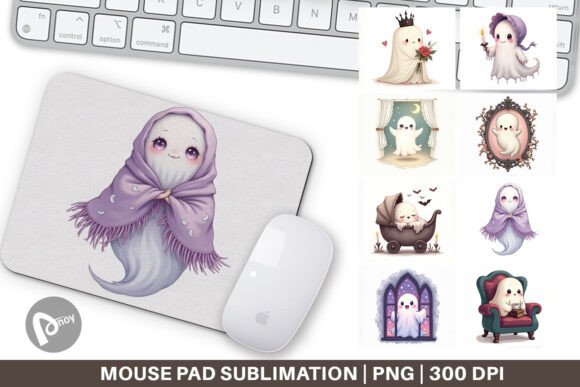 Mouse Pad Pastel Gothic Ghost: Where Dark Whimsy Meets Workspace Function