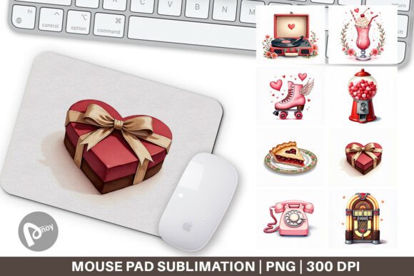 Retro Valentine Cafe Mouse Pad: A Thoughtful Addition to Your Desk Setup