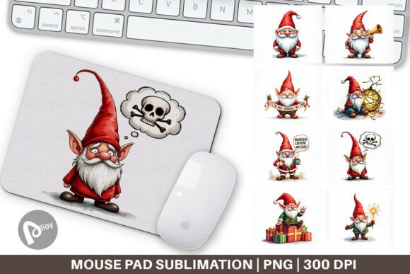 Sarcastic Christmas Gnome Mouse Pad: Elevate Your Workspace with Personality and Precision