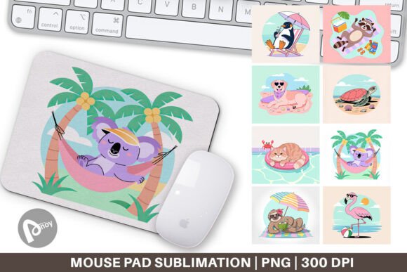 Sublimation Mouse Pad Vacation Animals: Creative Desktop Design for Comfort and Productivity