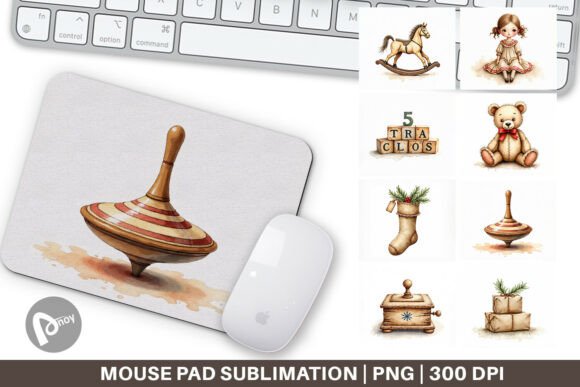 Vintage Christmas Mouse Pad: Festive Desk Aesthetics and Productivity