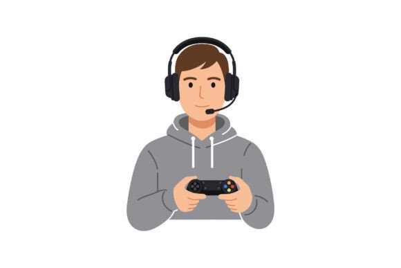 Young Gamer Wearing Headphones and a Grey Hoodie: The Visual Language of Modern Gaming Culture